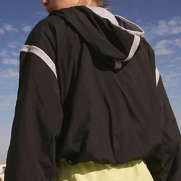 Free People FP Movement Don’t Back Down Nylon Pullover Reversible Hoodie Sz L NW - Picture 2 of 11